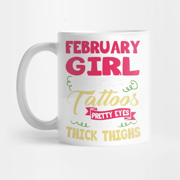 February Girl With Tattoos Pretty Eyes Thick Thighs by Stick Figure103